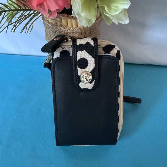 NWT Spartina linen & leather wallet - Picture 2 of 4